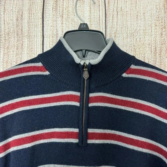 346 Brooks Brothers Men’s Extra Fine Merino Wool 1/4 Zip Sweaters XL - Picture 3 of 7